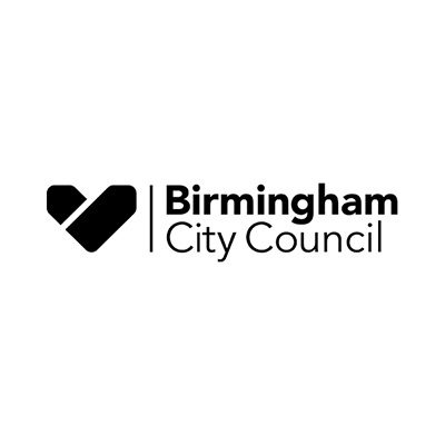 White background with black heart and Birmingham City Council in text 