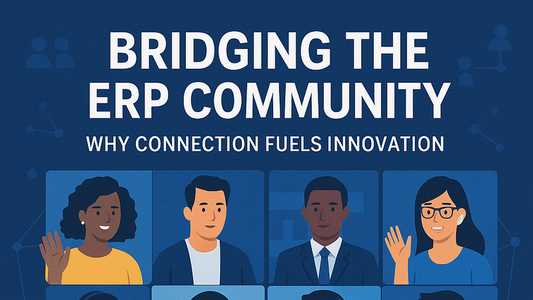 A group of ERP professionals in a happy mood connecting the community together
