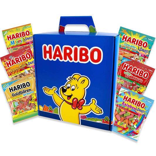 Haribo sweet packets including yellow bear 